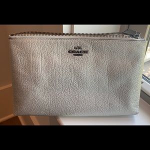 Coach Silver clutch or shoulder/crossbody